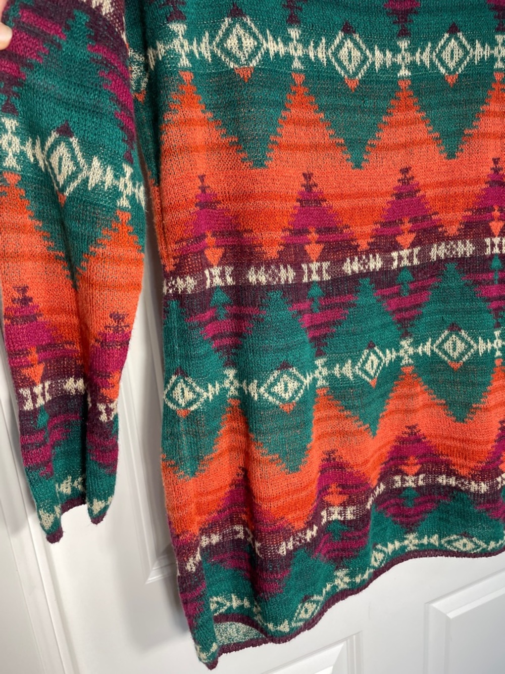 Denim & Supply Ralph Lauren Top Large Relaxed Geometric Aztec Sweater Multi - Picture 7 of 12